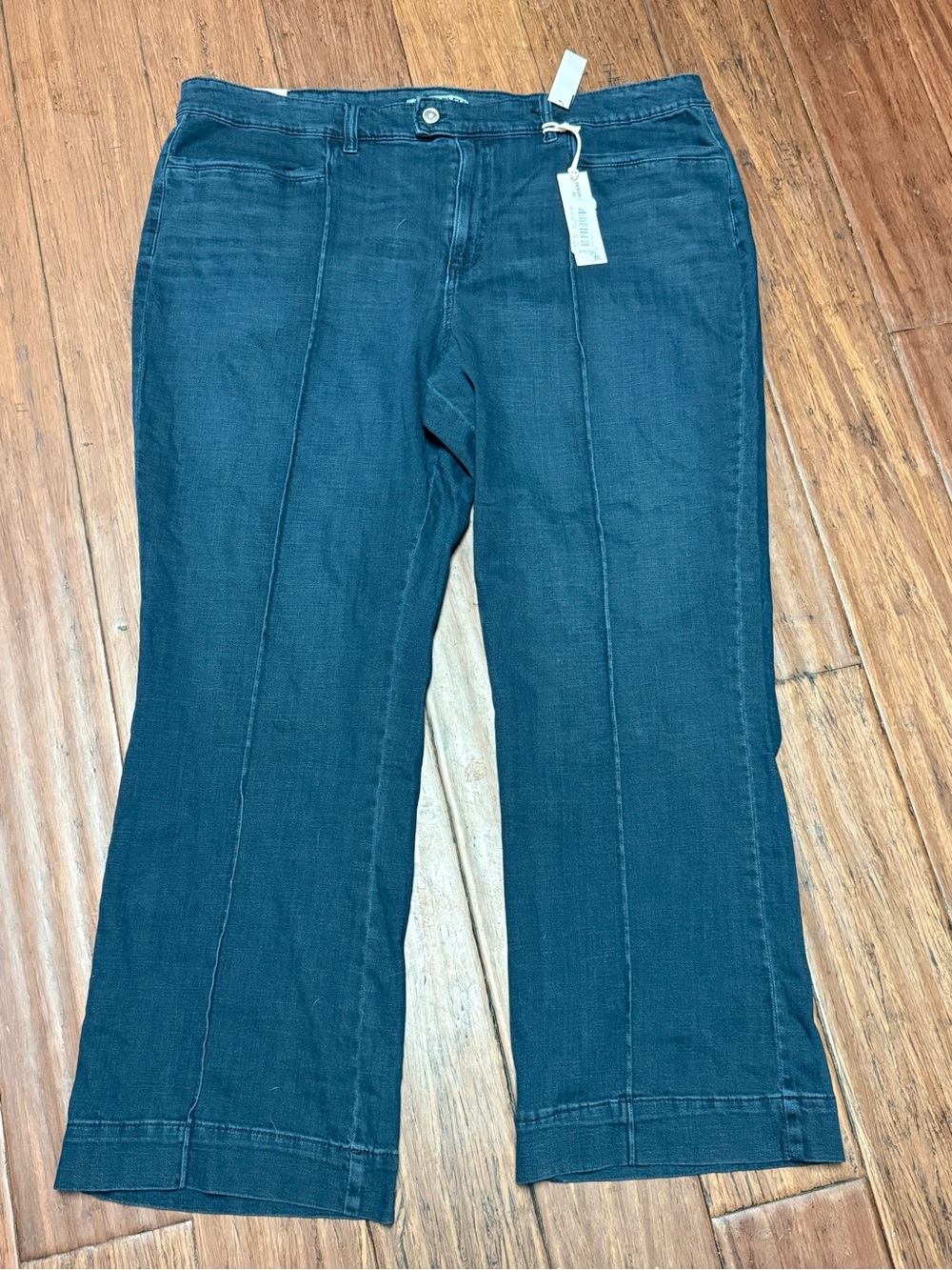 Code Bleu Wide Leg Trouser Jeans Women’s 22W NWT Penelope Wash Dark Denim